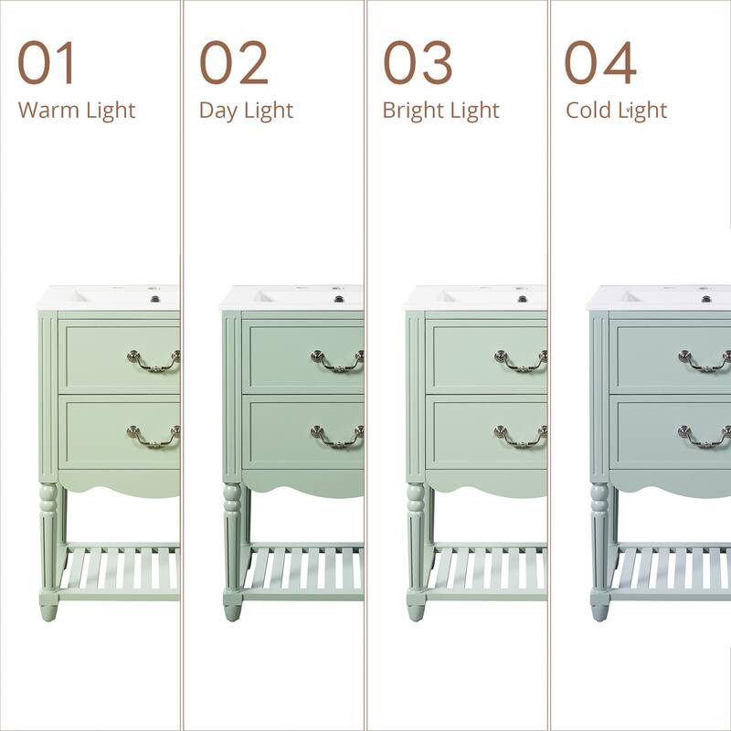 24'' Bathroom Vanity with Ceramic Sink