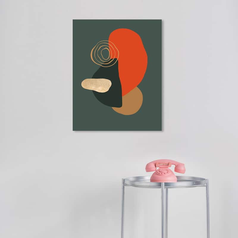 Wynwood Studio Canvas Abstract Abstract Christmas Card Red Modern & Contemporary Wall Art Canvas Print - 16 x 20