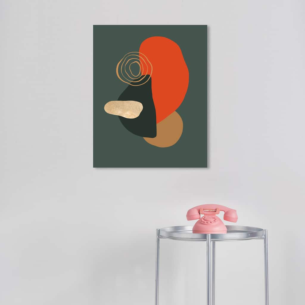 Wynwood Studio Canvas Abstract Abstract Christmas Card Red Modern & Contemporary Wall Art Canvas Print