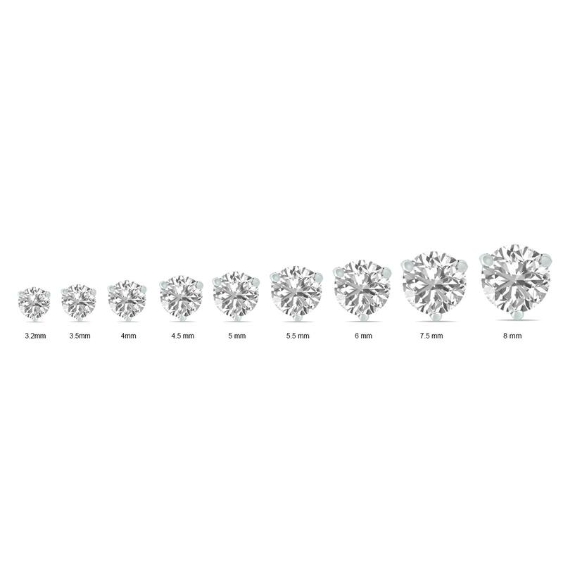 Marquee 3/4 Carat TW Lab Grown Diamond Martini Set Round Earrings in 14K White Gold