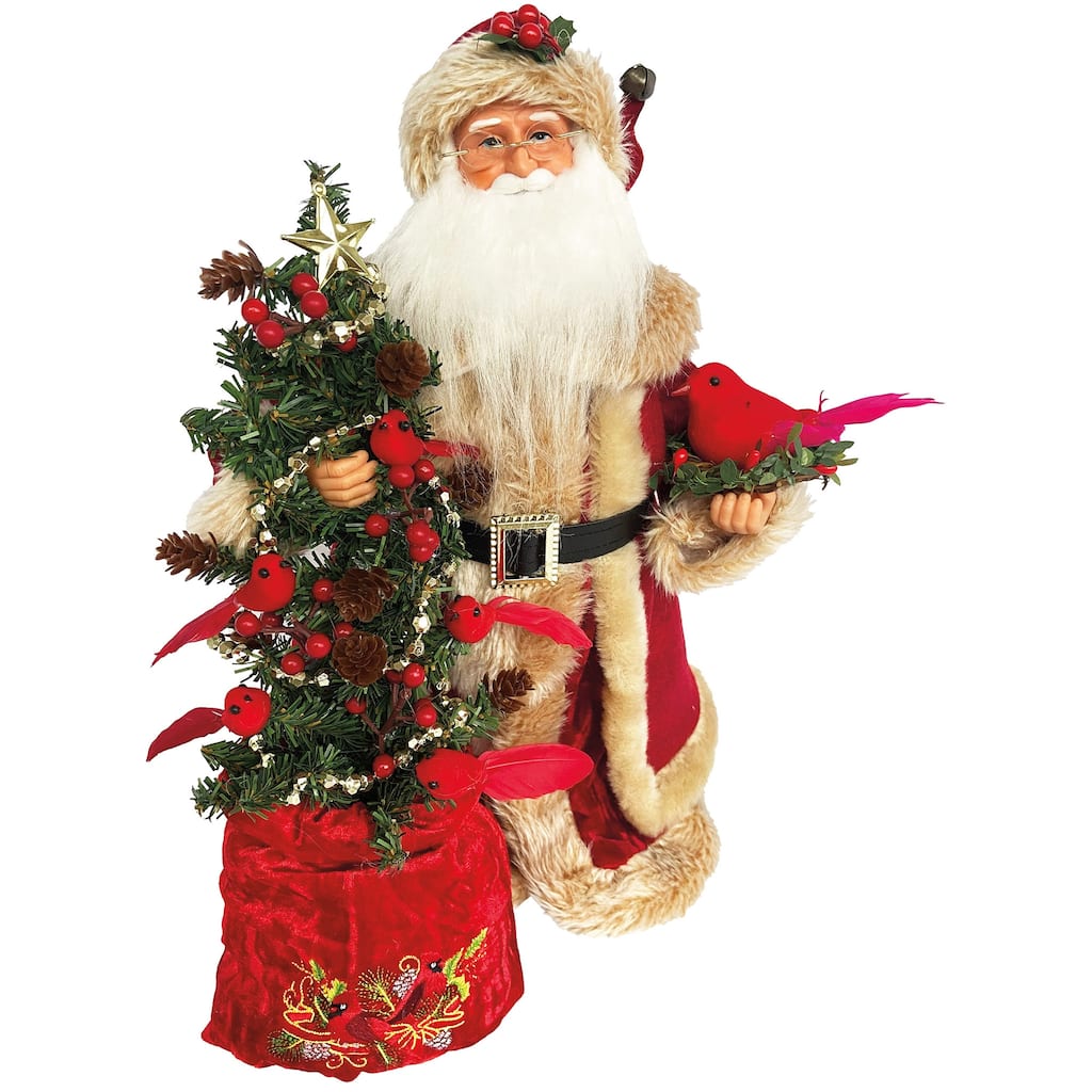 15" Cardinals in a Tree Claus