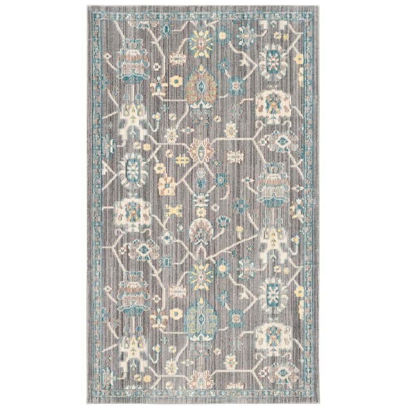 SAFAVIEH Valencia Raushan Distressed Vintage Boho Oriental Polyester Rug - 4' x 6' - Mauve/Mauve