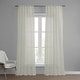 preview thumbnail 1 of 10, Exclusive Fabrics Montpellier Striped Linen Sheer Curtain (1 Panel) 50 X 108