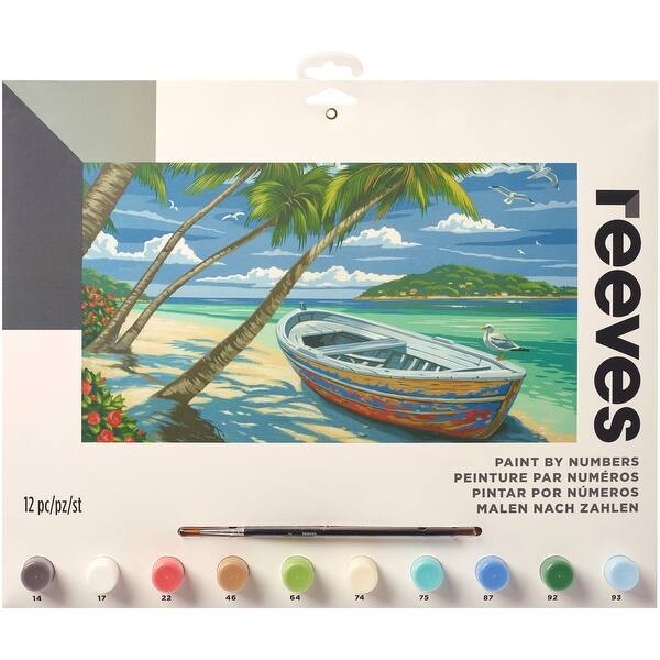 Shop Paint By Number Kit 12 X16 Tropical Beach Overstock 19467481