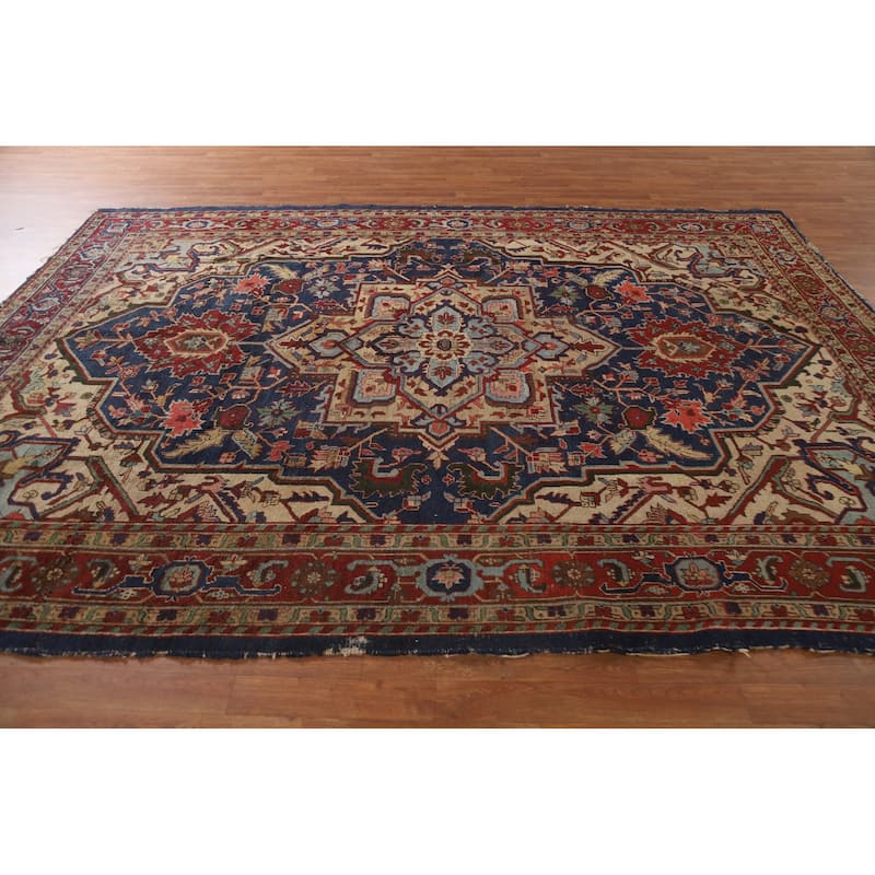 Tabriz Persian Antique Area Rug Hand-Knotted Wool Carpet - 8'1"x 10'10"