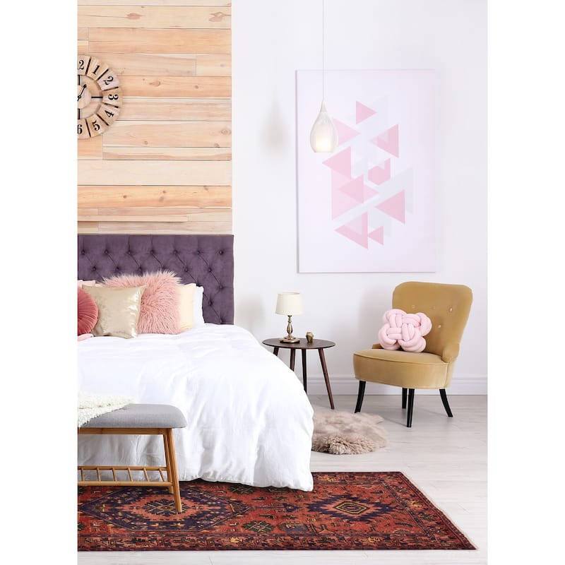 ECARPETGALLERY Hand-knotted Andelz Red Wool Rug - 4'4 x 8'2