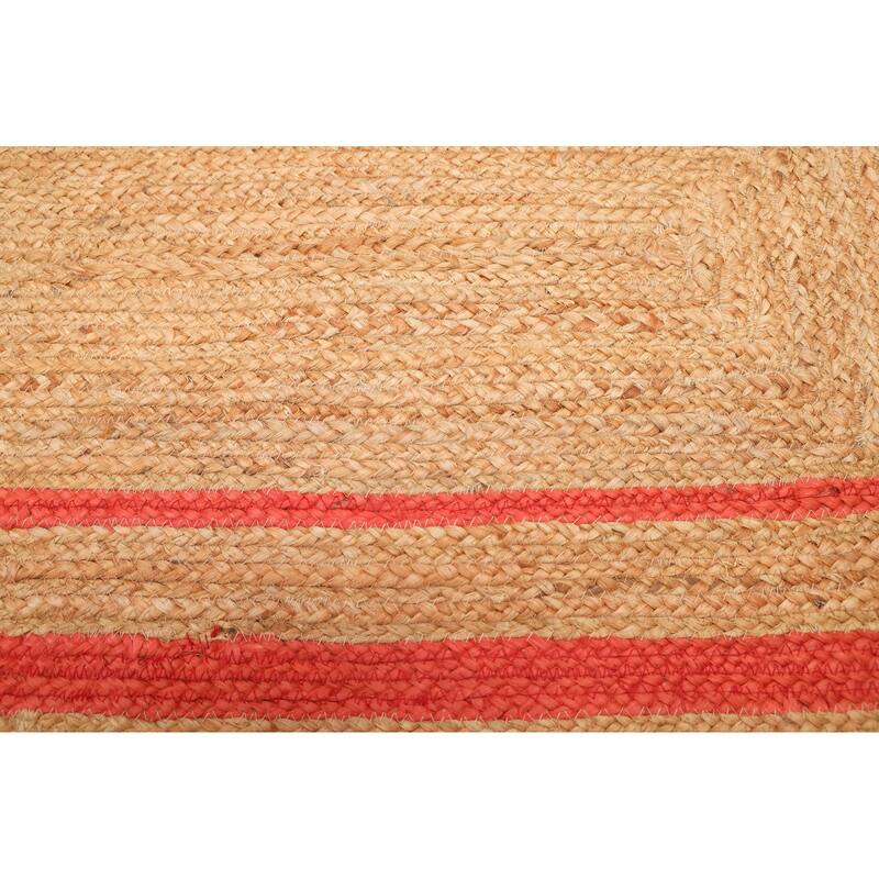 ECARPETGALLERY Braided Weave Palas Denizli Tan Jute Rug - 2'7 x 6'7