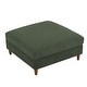 preview thumbnail 43 of 51, Modern Square Corduroy Upholstered Ottoman With Wood Leg