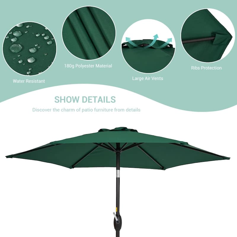 Bonosuki 7.5Ft Patio Market Umbrella Weather-Resistant Table Umbrella
