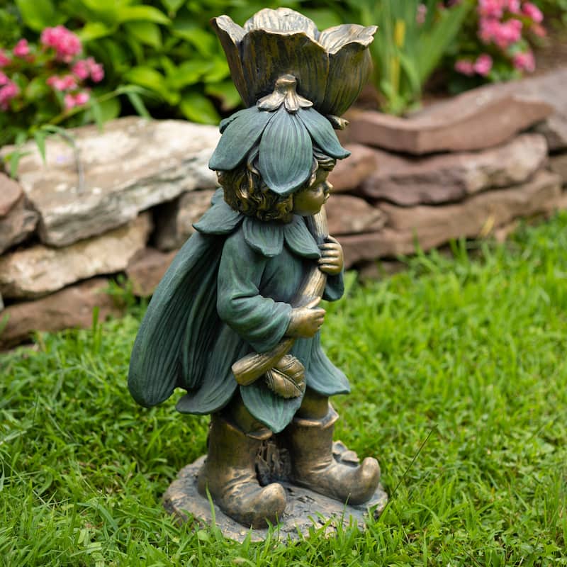 27.5" Tall Fairy with Flower "Tato"