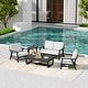 preview thumbnail 70 of 99, 5-Piece Teak Outdoor Conversation Set with Tables.