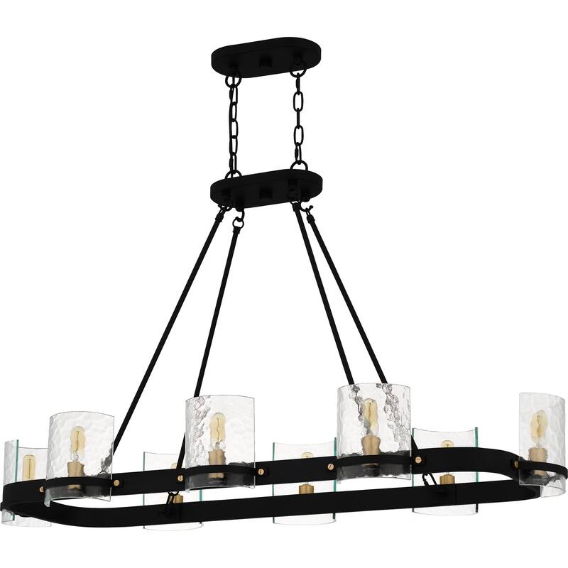 Gloucester 8-Light Matte Black Linear Chandelier