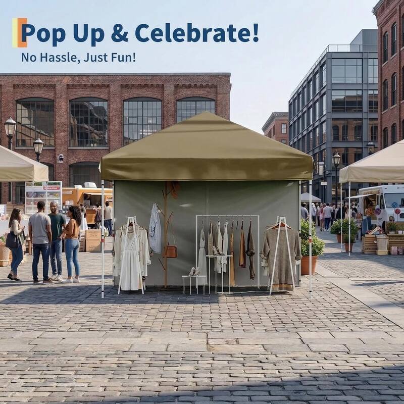 Folding Pop Up Canopy Tent, Height Adjustable