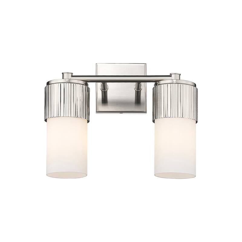 Innovations Lighting Bolivar - 2 Light 7" Wall-Mounted Sconce - Satin Nickel/Matte White