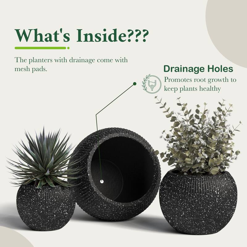 DTY Signature Mount Sherman 1-Piece Fiberstone Planter for Indoor/Outdoor