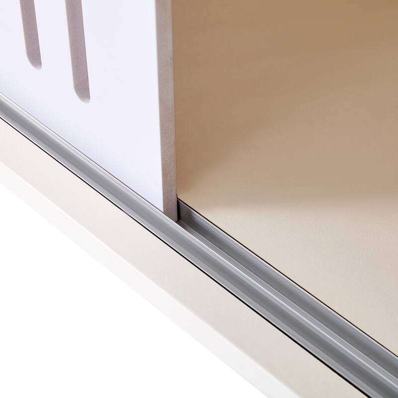 Modern Minimalist TV Cabinet with Storage Space, Cat Litter Box Enclosure and Removable Sliding Door, for Living Rooms