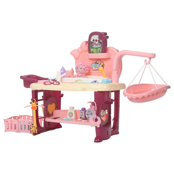 Kids Care Set With Dolls With Light Music Pink Toys Playset 72PCS Bed Bath Beyond 37795129