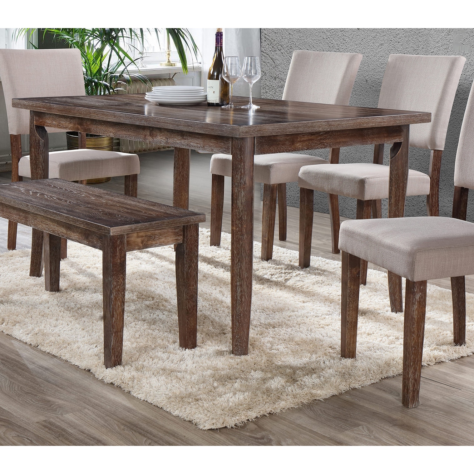 Antique oak hot sale rectangular dining table