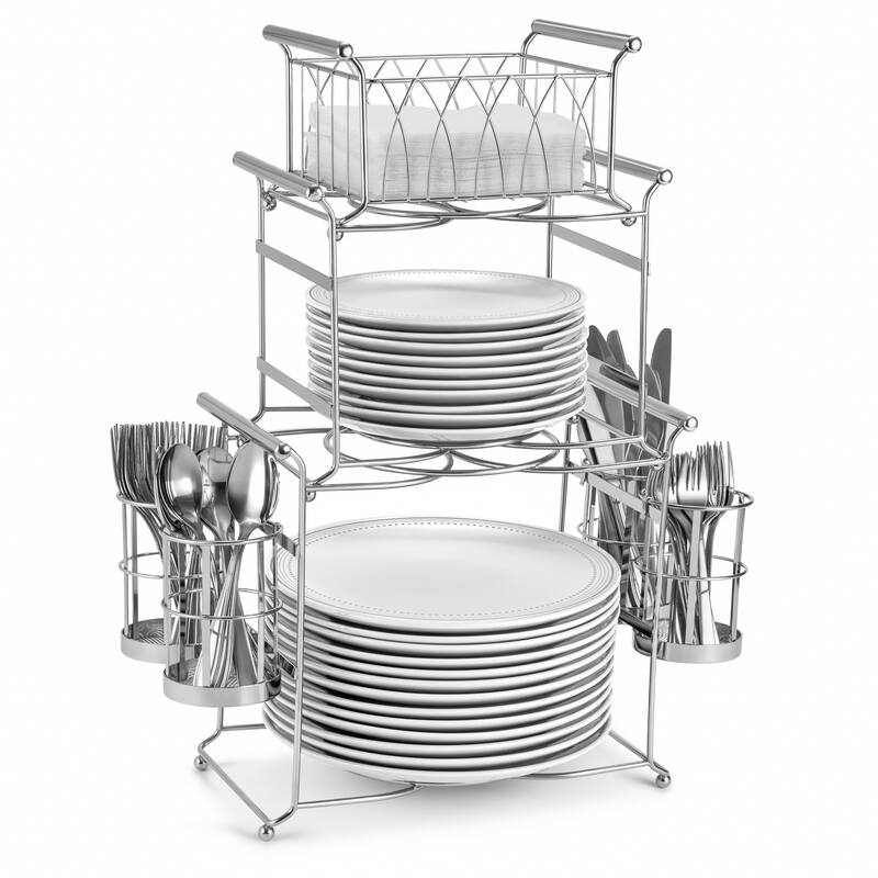 Sorbus 3 Tier Utensil Caddy - Multi-Purpose Steel Mesh Caddy