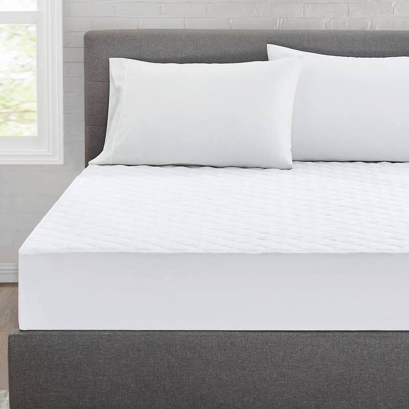 Truly Calm Silver Cool Antimicrobial Mattress Pad - White