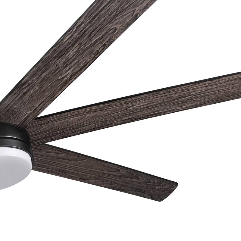 Dual-Tone Wood Blades Ceiling Fan Light with Dimmable 3-Color LED & 6-Speed Remote Control, Timer and Memory Function