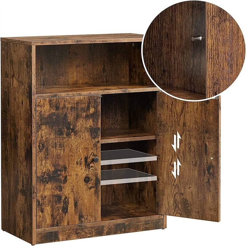Storage Cabinet Adjustable 2 Tier Shelf - 11.8"D x 23.6"W x 31.5"H