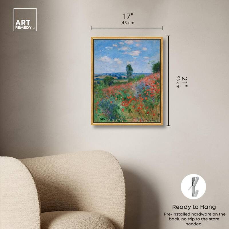 Blanket of Poppies II Canvas by Art Remedy