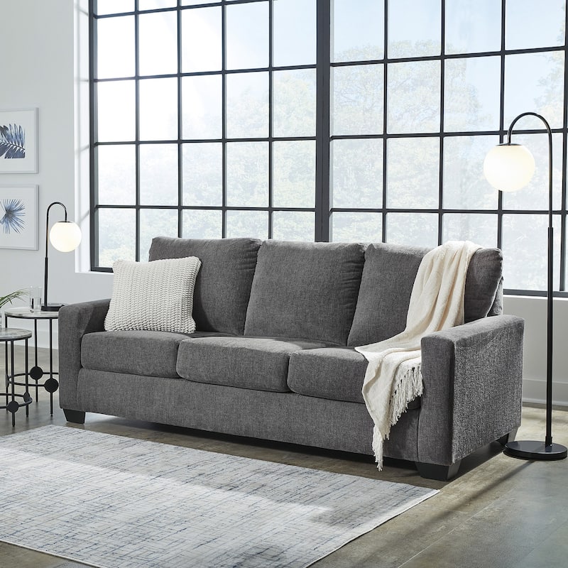 Signature Design by Ashley Rannis Pewter Queen Sofa Sleeper - 85"W x 40"D x 39"H