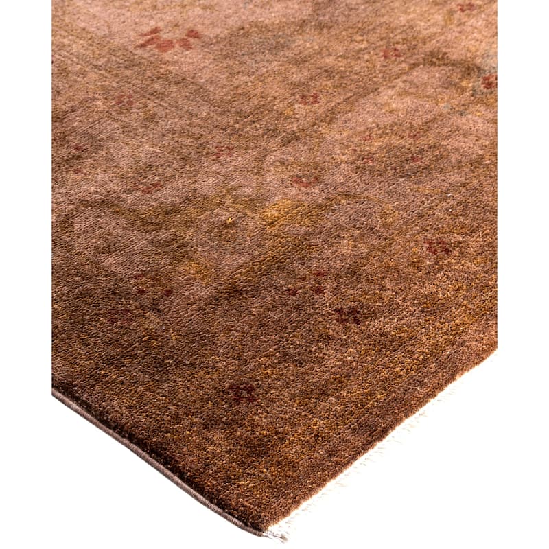 Overdyed One-of-a-Kind Hand-Knotted Area Rug - Brown - 8' 1" x 10' 4"