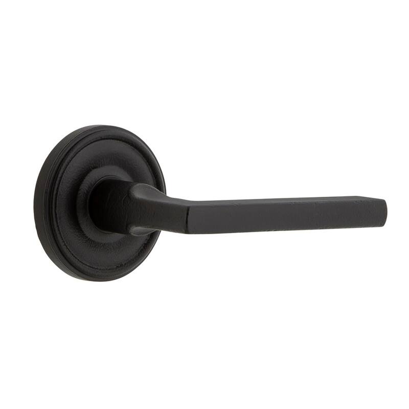 Ageless Iron Loch - Rustic Cast Iron Right Handed Privacy Door Lever - Black Iron
