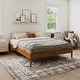preview thumbnail 90 of 197, AFI Pasadena Basic Platform Bed Frame Light Toffee - Queen