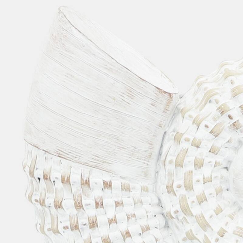 Ceramic Coastal Shell Tabletop Decoration - 7" - White