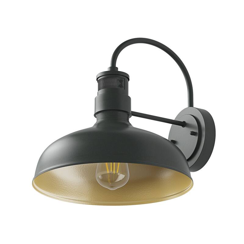 Unique Gooseneck Ourdoor Wall Sconce Dusk to Dawn Motion Sensor Farmhouse Barn Light
