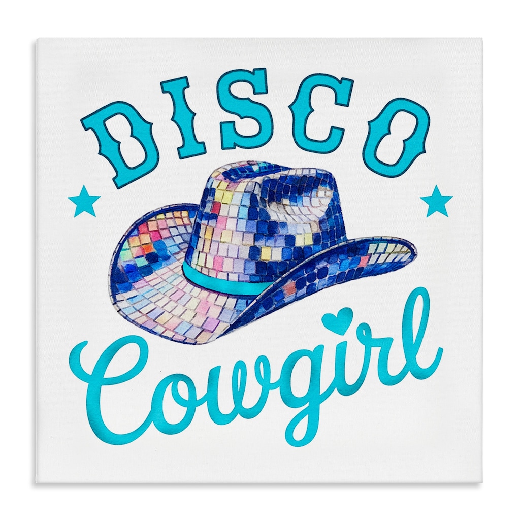 Stupell Turquoise Disco Cowgirl Canvas Wall Art Design By Amanda Greenwood