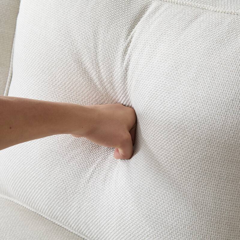 Faux Leather Upholstered Sofa, Deep Seat Sofa with Rolled Arms & Nailhead Trim, 2 Seater Sofa with Wooden Legs