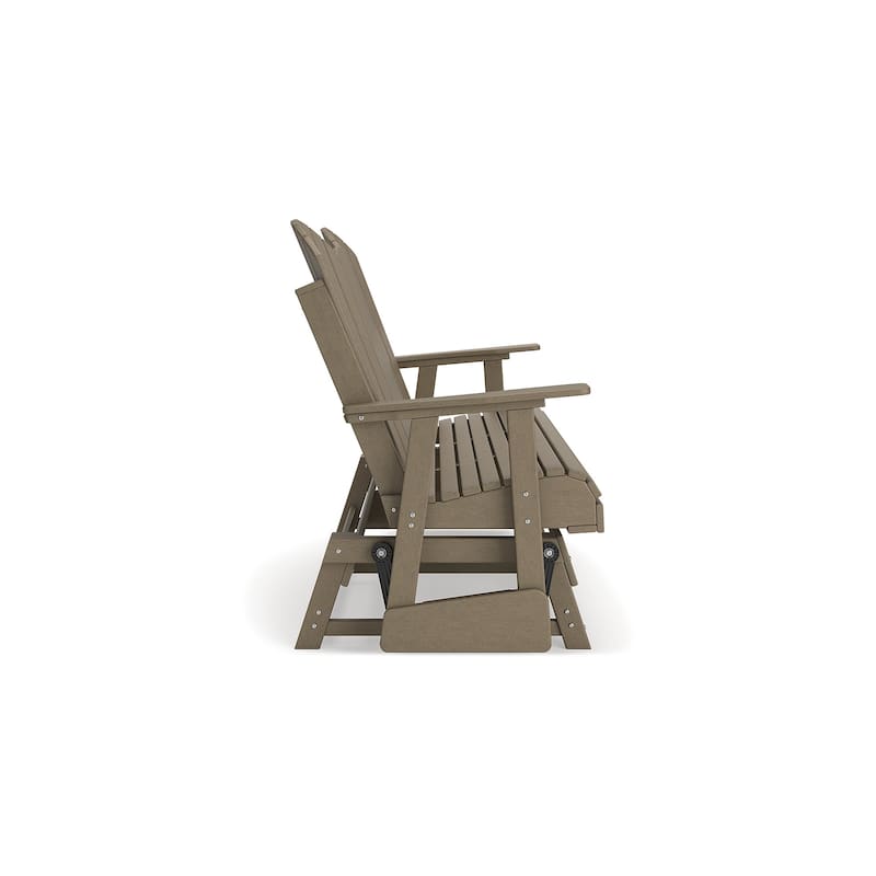 Signature Design by Ashley Hyland wave Outdoor Glider Loveseat - 67" W x 31.5" D x 41.75" H