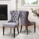 Abbyson Versailles Grey Tufted Dining Chair