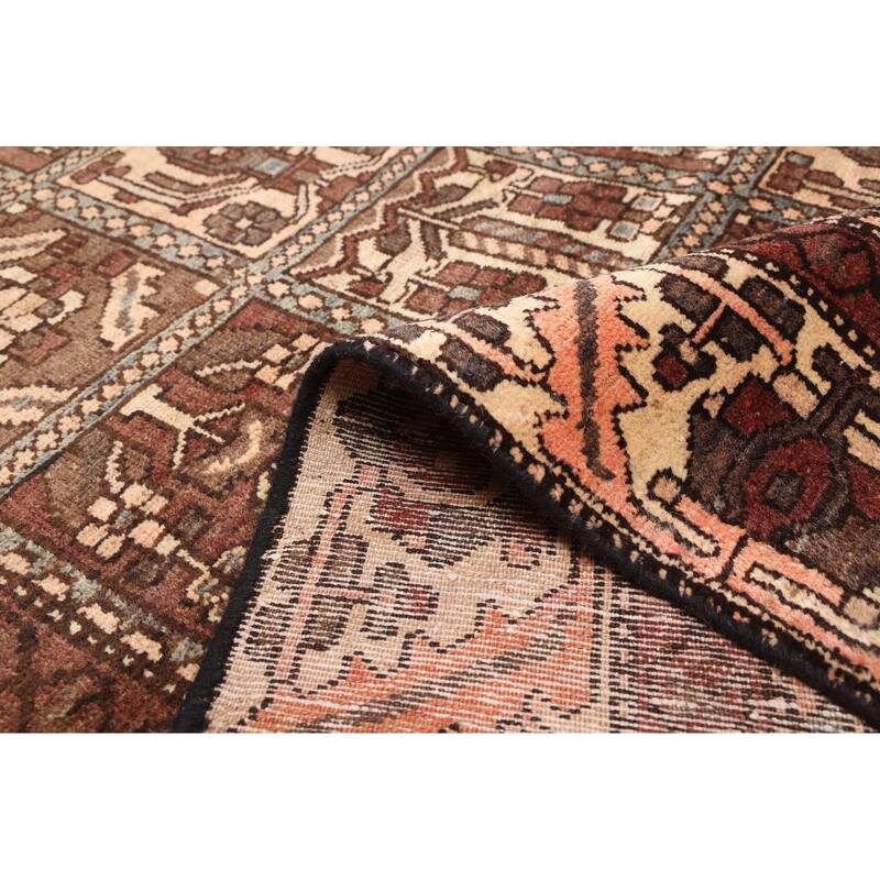 ECARPETGALLERY Hand-knotted Kayseri Vintage Brown Wool Rug - 4'11 x 9'6