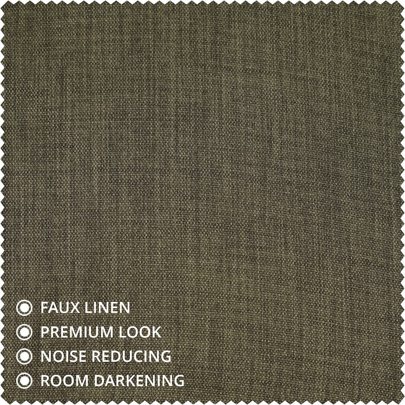 Exclusive Fabrics Grommet Textured Faux Linen Room Darkening Curtains for Bedroom & Living Room Curtains (1 Panel)