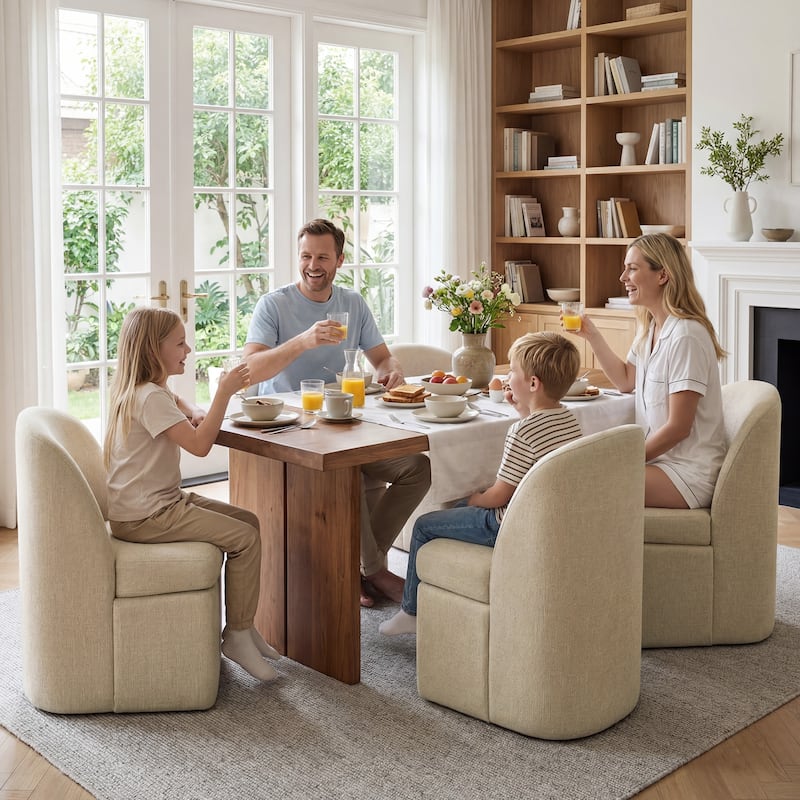 INK+IVY Lyra Dining Chair with Castors - N/A