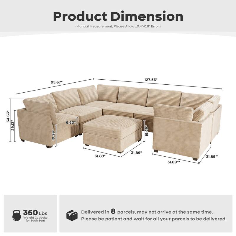 OVIOS Elegant L-Shaped Sofa