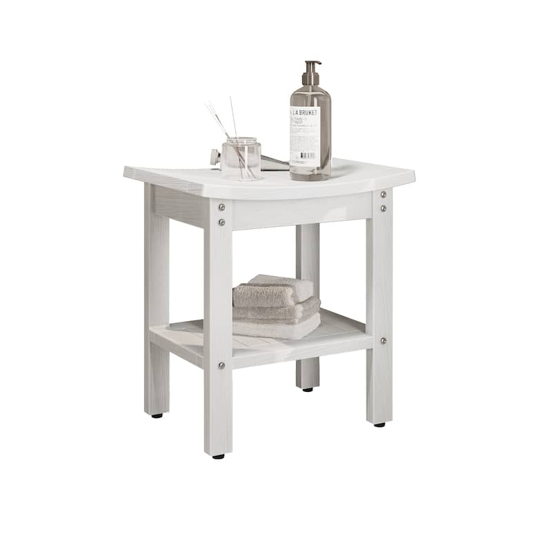 Moasis 2-Tier Corner Shower Bench Stool Waterproof for Bathroom