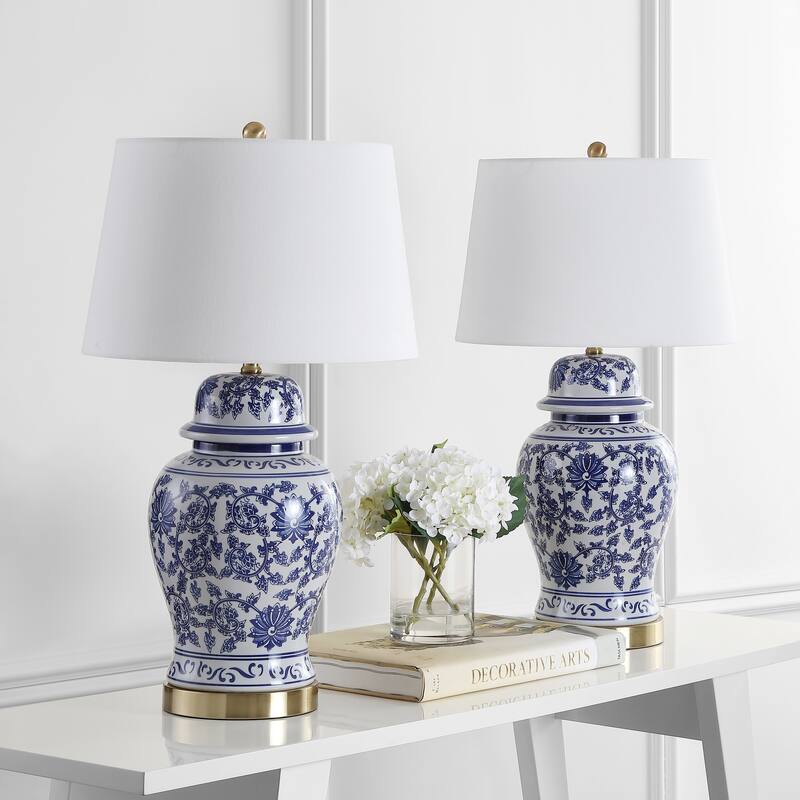 SAFAVIEH Lighting Bavani 30" LED Table Lamp (Set of 2) - 17"x17"x30.5" - 17Wx17Dx31H