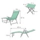 preview thumbnail 11 of 56, Outdoor Aluminum Folding Adjustable Chaise Lounge Chair and Table Set