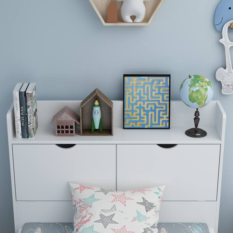 Timechee Twin Bed Frame with 3 Drawers And Hidden Storage Wood Frame