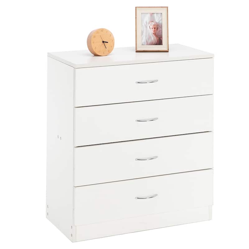 Modern 4-Drawer Simple Dresser White