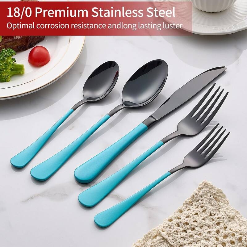 20 Piece 18/0 Stainless Steel Flatware Cutlery Set Service for 4,Mirror Finish