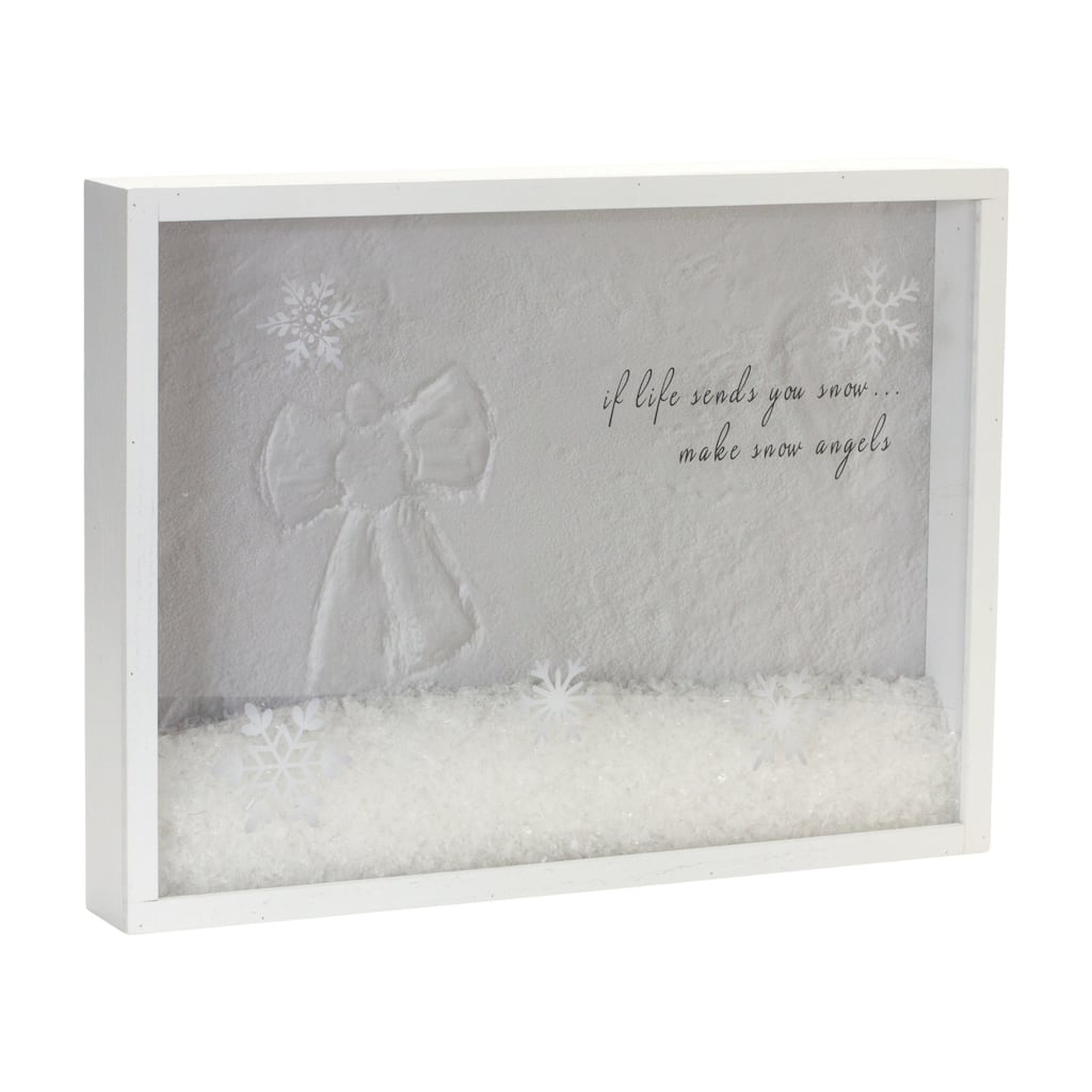 Snow Angel Shadow Box Table Top Christmas Decoration - 15.75"