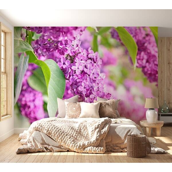 lilac floral wallpaper