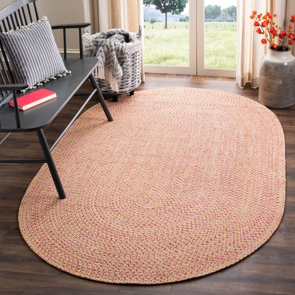 2'9 x 3'4 Heart Wool Braided Rug - Hand laced & pet friendly!